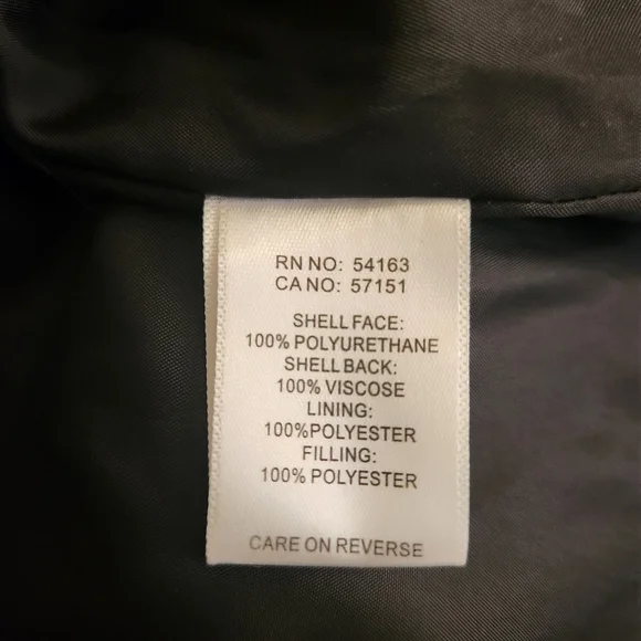 New quilted faux leather black collared buttoned vest MARK New YORK Washable - Picture 4 of 6